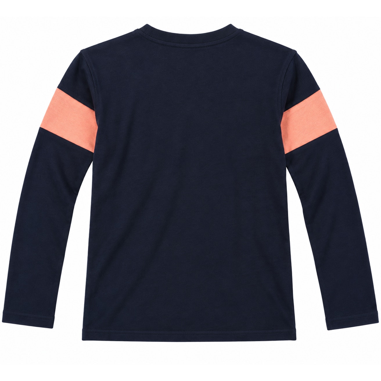 English Laundry Boys Long Sleeve Henley Shirt Size 12 Navy Peach Striped Euc — image 7 of 7